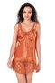 Women's Silky Satin V-Neck Laced Mini Nightgown - 2