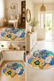 Digital Printing Four Seasons Non-Slip Base Washable Kitchen Room Carpet Apartment Floor Mat Lotus - 3