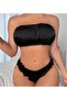 Women's Satin Gathered Stretchy Lycra Underwear Set, Dowry Set, Stylish Satin Underwear Set - 5