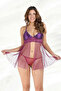 Ilkestor Purple Tulle Nightgown - 672 - (155730) Size S/M - 2