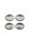 AFCO Mini Cake Mould Set – 4 Pcs – Stainless Steel – Oval Fluted Design