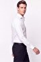 Slim Fit Italian Collar 100% Cotton Satin Plain White Shirt Gk 759 - 5