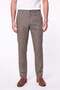 Comfort Fit Elastic Waist 100% Linen Khaki Trousers P 1215