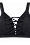 Plus Size Women's Bikini Top with Rope Detail and Adjustable Straps - 3
