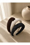 3-Piece Padded Crown Set (Brown-Stone Color-Black Polka Dot) - 2