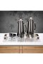 21 Pieces Tea & Coffee Set, Gun Black & Travertine Marble