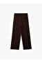 Comfortable Fit High Waist Crepe Fabric Wide Leg Pants with Belt - 6