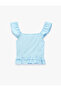 Cotton Buttoned Ruffle Flounce Sweetheart Neckline Tank Top - 2