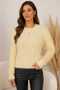 Women's Polo Neck Soft Textured Knitwear Sweater Soft Textured Long Sleeve Stylish Casual Sweater - 2