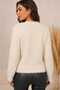 Women's Polo Neck Soft Textured Knitwear Sweater Soft Textured Long Sleeve Stylish Casual Sweater - 3