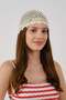 Fine Detailed Mesh Knitted Summer Beanie Y8257 Cream - 3