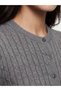Özmarka New Season Gray Hair Knit Patterned Women's Knitwear Cardigan - 3