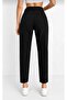 Women's Black High Waist Mom Jean Pants Stretchable - 3