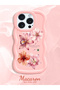 iPhone 14 Pro Max Compatible Case Camera Protector Pink Silicone Couple Phone Case Floral Pattern - 2