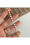 Steel Chain Drop Zircon Stone Bracelet Gold Color Elegant Minimal Women's Bracelet - 2