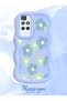 Redmi 10 Compatible Case Camera Protector Blue Silicone Couple Phone Case Cover Floral Pattern - 2