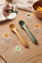 2-Pack Soft Tip Silicone Feeding Spoon with Teething Feature - Baby Feeding Spoon-Green/Orange - 5