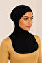 White Ninja Bonnet with Neck Collar Lycra Sports Bonnet Women's Practical Hijab Headscarf - Deniz Havuz - 5
