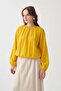 Yellow-Collar Gathered Blouse - 2