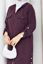 Women's Side Button Detailed Zipper Closure Cap - 5