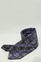 Coffee - Navy Blue Motif Pattern Italian Silk Tie İk2477 - 6