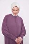 Plum Button Closure Robe - 3