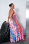 Long Oversized Dress with Halter Neck Detail and Backless Slit - 6