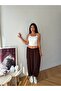 Women's Bitter Brown Tie-Dye Detailed Buzy Oversize Shalwar Trousers Frv0214 - 5