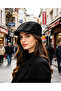 Unisex Classic Glasses Hat Black & Khaki Retro Flat Cap Seasonal Use - 5