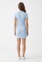 Rochie albastră cu guler polo 3026 - 3
