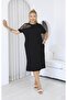Plus Size Butterfly Stone Detailed Dress - 6