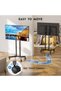 Mobile TV Cart Stand: Height Adjustable Flat Screen TV Mount with Rolling Casters and AV Shelf Fits 32 to 70 inch Load 110 lbs VESA 600x400 for Living Room Audio Gaming Room - 3