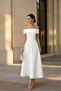 Strapless Long Evening Dress Flared Skirt Zipper Wedding Engagement Graduation Dress - 3