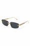 Women's Premium Velour Sunglasses Uv400 Cornered Black |   Case and Cleaning Cloth Gift Set - 5