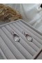 Copper Wire Wrapped Clear Drop Earrings - Authentic Dangle Earrings for Women - 2
