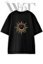 Osmanli Arma Design Printed Unisex Black Oversize T-Shirt