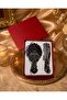 Luxury Gift Boxed Ottoman Palace Collection Antique Copper Stone Embroidered Hand Mirror and Comb Set - 2