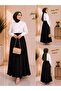 Black Crinkle Skirt - 2