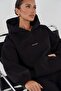 Unisex Oversize Sweatshirt Hoodie the Champ Printed Black – Hooded, Kangaroo Pocket, 3 Thread Ribs - 3