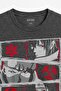 Anime Naruto Kakashi Sasuke Itachi Sharingan Manga Unisex Regular Anthracite Melange T-Shirt - 2