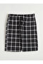 Black Standard Mold Men's Shorts Pajama Set - 7