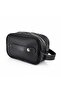 Ck-004 Men's Black Vegan Leather 3-Compartment Portfolio Shaving Bag Black Large - 2