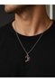 316L Stainless Steel Red Stone Crescent Motif Women's Necklace - Special Boxed - 3