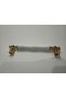 Gold Plated Luxury Heavy Metal Legs with Porcelain Body Furniture Cabinet Handle Arya Porcelain Model 128 mm & 160 mm Sizes Available White-Black - 6