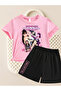 Jennie from Blackpink K-Pop Printed Cotton Short Sleeved Children's Tshirt-Shorts Two-Piece Set