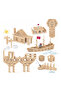 Skillful Buildings 200 Pieces Wooden Building Blocks - 3