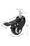 2 inch Swivel Caster Wheels with Brakes, 360 Degree Polyurethane Foam No Noise, Heavy Duty - 68 kg Per Caster, Pack of 4 - 2