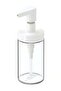 Clear Glass Foaming Soap Dispenser Bottle with White Pump, Refillable Container