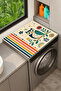 Clothes Dryer Top Organizer Mat Liquid-Proof Cover Striped Owl