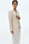 Belted lapelless blazer
